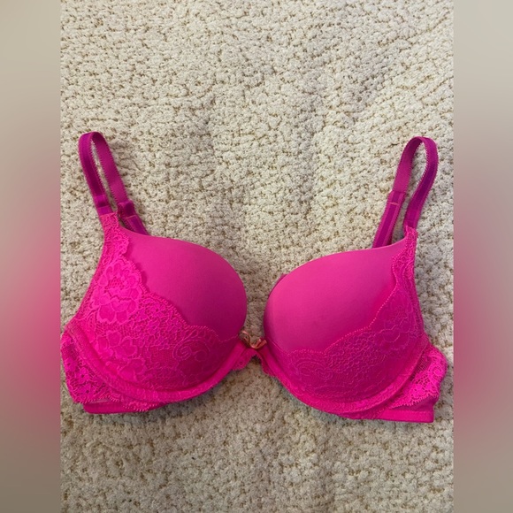VS Hot Pink - Dream Angle Bra Size 34 A -Push up - Picture 1 of 8